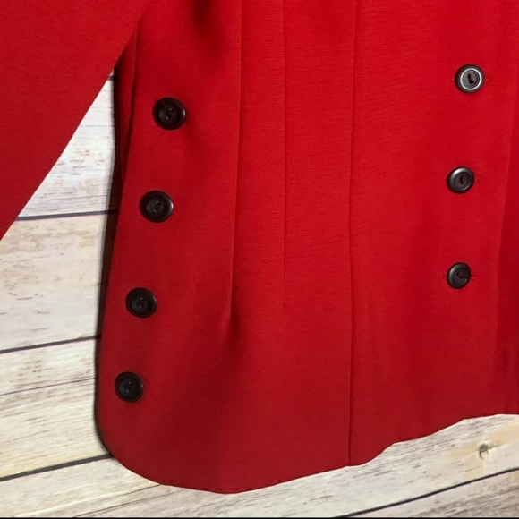 Red Blazer with black buttons - Picture 4 of 8